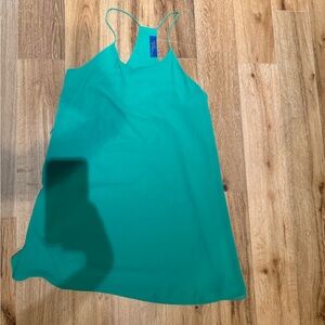 Women's Green Halter Lined Dress